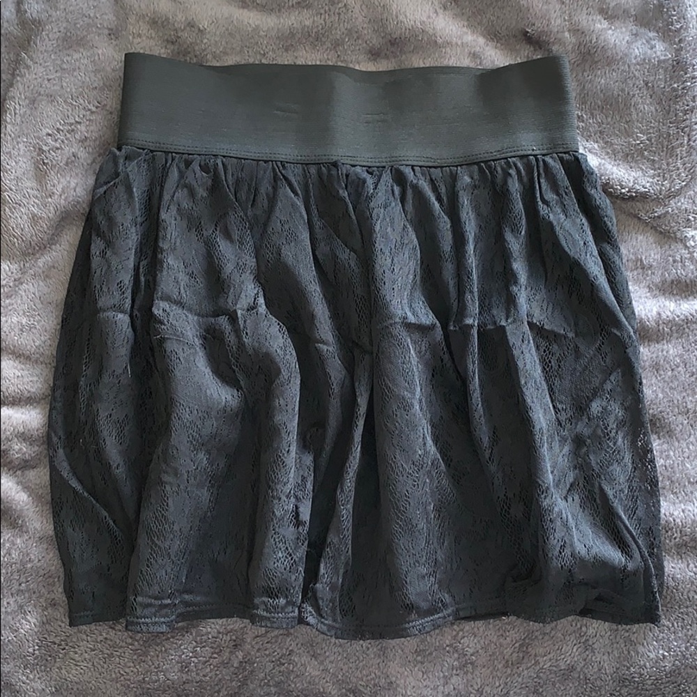 Black lace skirt